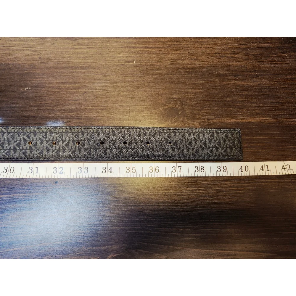 Michael Kors Women's Logo Belt SZ M MEDIUM BLACK Logo